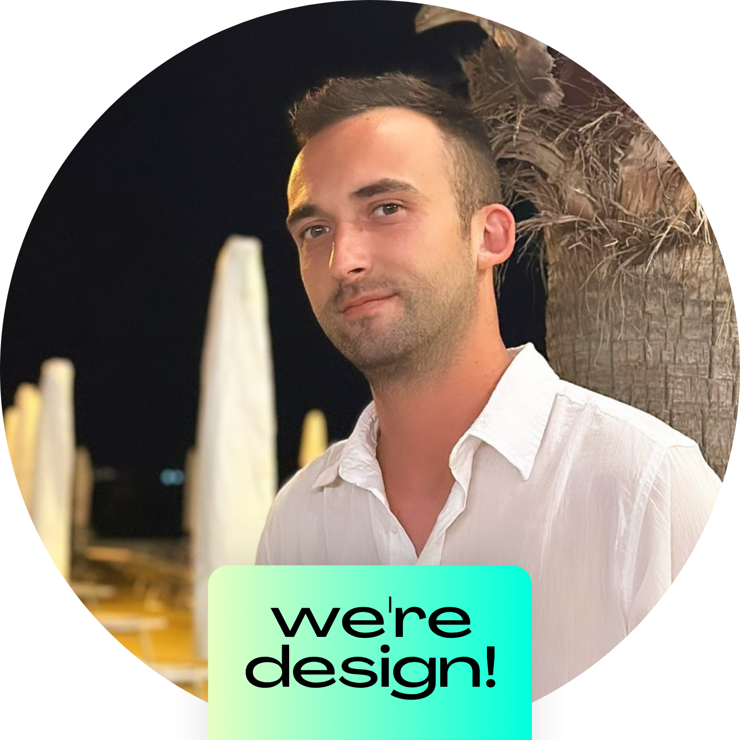 Green Simple Gradient We Are Hiring Facebook Profile Frame
